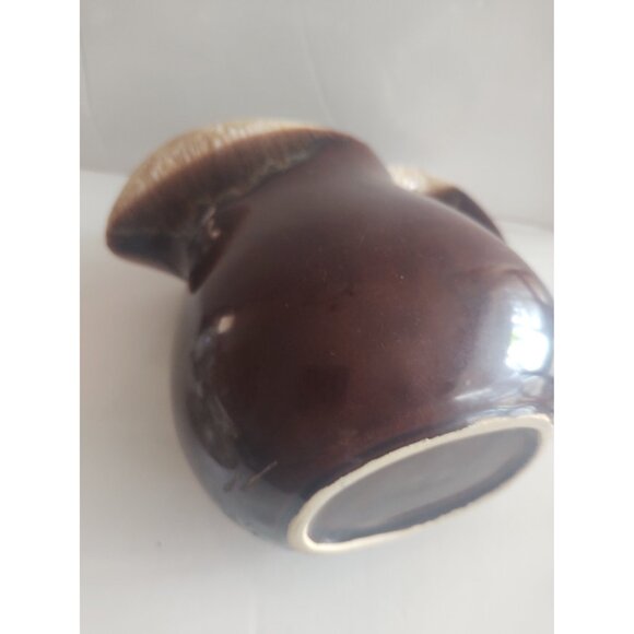 Vintage McCoy Pottery Brown Drip Glaze Pitcher Creamer 7” - Picture 8 of 8